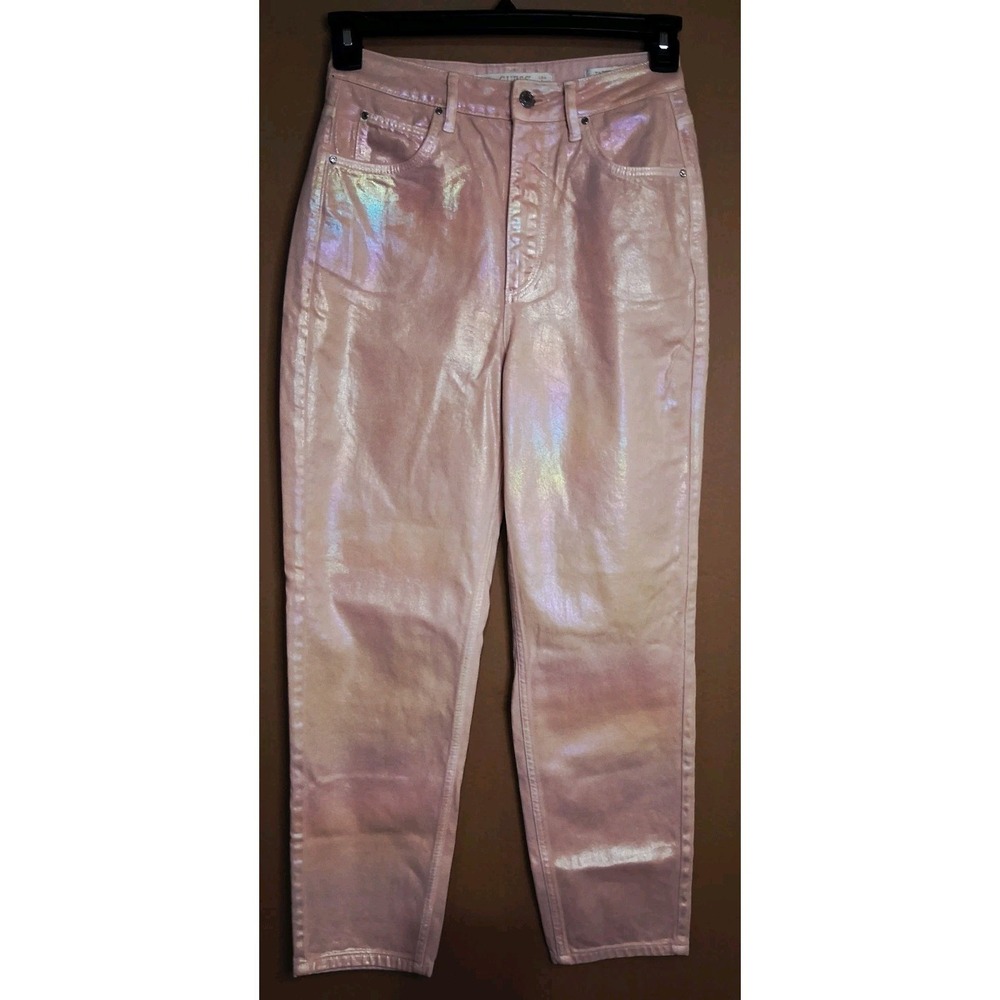 Guess Pink Iridescent High-Rise Women's Jeans